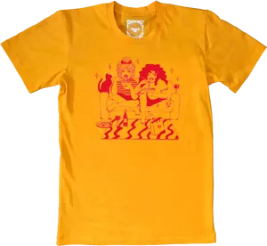 Retro Mustard Tee Design