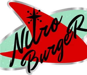 Retro Nitro Burger Logo PNG image