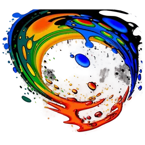 Retro Paint Splash PNG Ayo