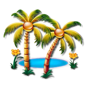Retro Palm Tree Emoji PNG 95 PNG