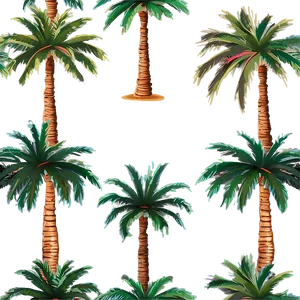 Retro Palm Trees PNG 05042024 PNG