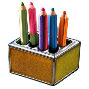 Retro Pencil Holder PNG Exf