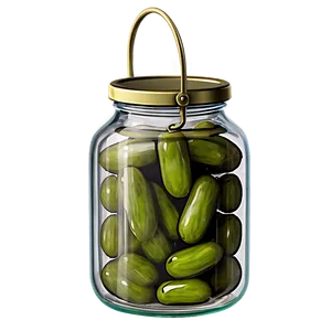 Retro Pickle Jar PNG Pxd