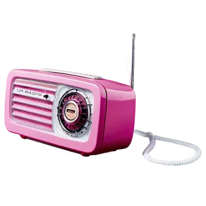 Retro Pink Radio PNG 05242024 PNG