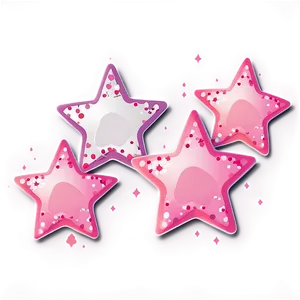 Retro Pink Stars Png Scv27 PNG image