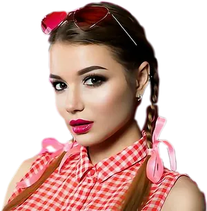 Retro Pink Styled Woman
