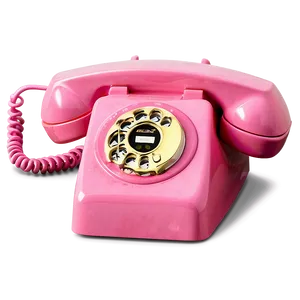 Retro Pink Telephone Png 86 PNG image