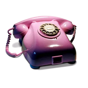 Retro Pink Telephone Png Uip21 PNG image