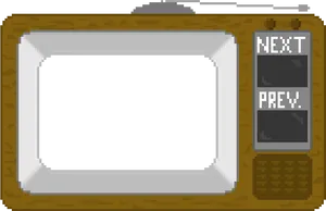 Retro Pixel T V Display PNG image
