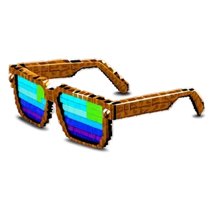 Retro Pixelated Sunglasses Png 06242024 PNG image