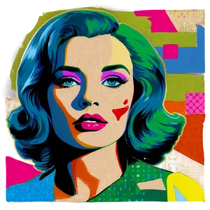 Retro Pop Art Mural Png Tup PNG image