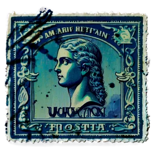 Retro Postcard Stamp Png Poc14 PNG image