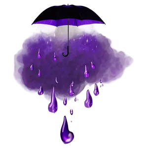 Retro Purple Rain Aesthetic PNG Llj53 PNG