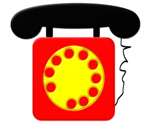Retro Red Phone Dialer PNG image