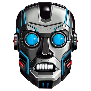 Retro Robot Head PNG 06212024
