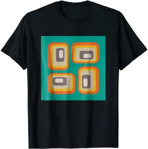 Retro Rounded Rectangle Tshirt Design