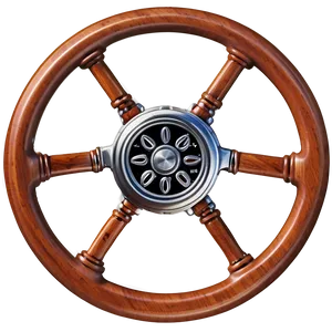 Retro Sailboat Steering Wheel PNG 45 PNG
