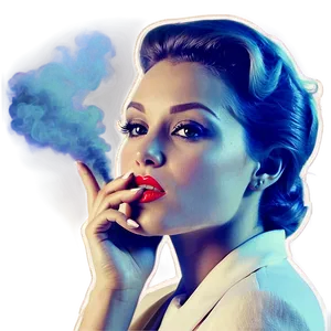 Retro Smoking Advertisement PNG 38