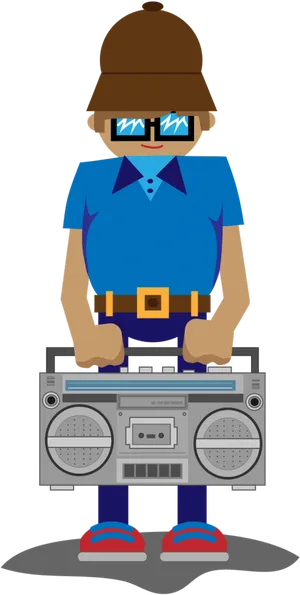 Retro Style Boombox Carrier PNG image