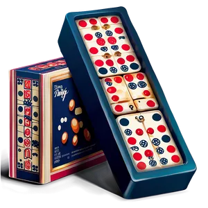 Retro Style Dominoes Packaging PNG Vbx76