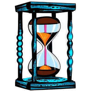 Retro Style Hourglass PNG 76