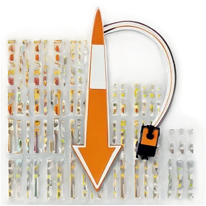 Retro Style Orange Arrow PNG Uil PNG