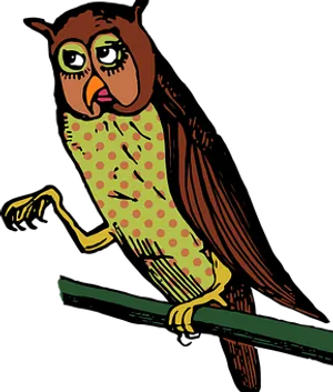 Retro Style Owl Illustration