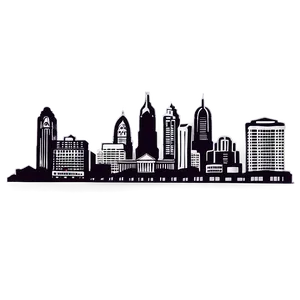 Retro Style Philadelphia Skyline PNG Drm7 PNG