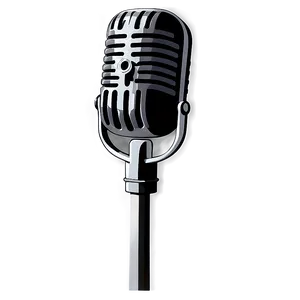 Retro Style Podcast Mic PNG Ssx37 PNG