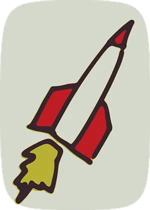 Retro Style Rocket Illustration PNG image