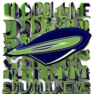 Retro Style Seahawks Logo PNG 60