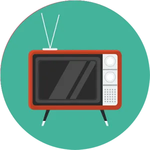 Retro Style Television Icon PNG