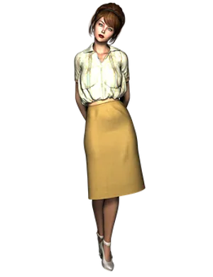 Retro Style3 D Character