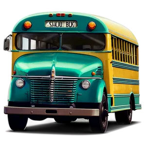 Retro Styled School Bus Png Ahf19 PNG image