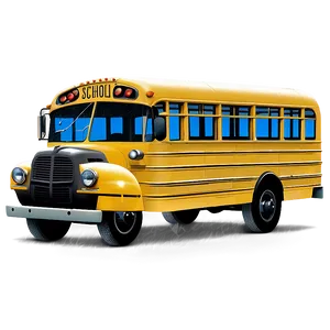 Retro Styled School Bus Png Tjr23 PNG image