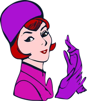 Retro Styled Woman Illustration