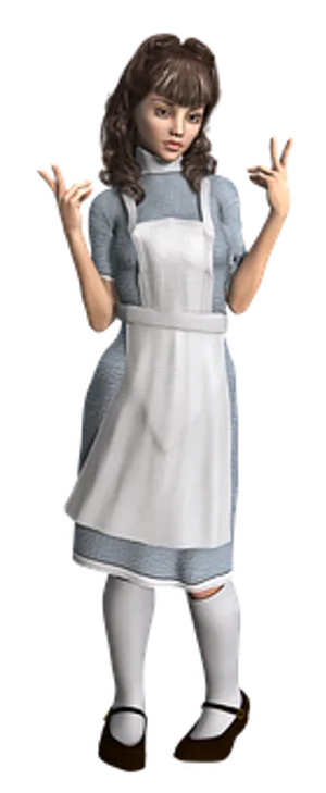 Retro Styled3 D Character Pose