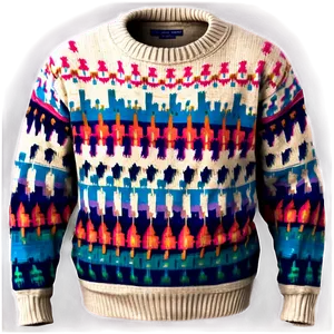 Retro Sweater Pattern PNG 06292024 PNG
