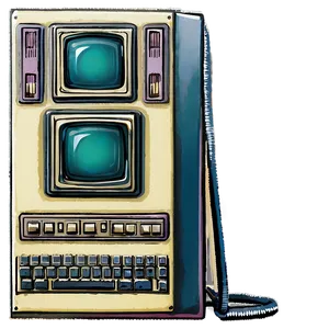 Retro Technology Computer PNG 05242024 PNG