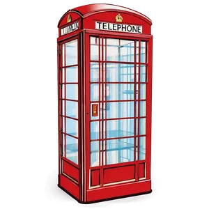 Retro Telephone Box Design Png Gol PNG image