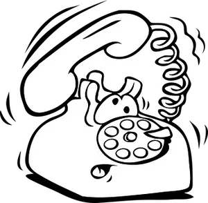 Retro Telephone Clipart PNG image