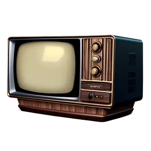 Retro Television With Stand Png 05252024 PNG image