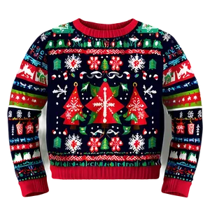 Retro Ugly Christmas Sweater Png Wwa93 PNG image