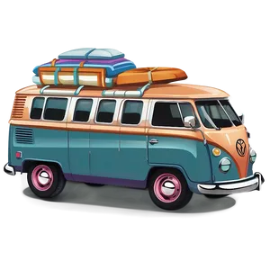Retro Van Clipart PNG 06202024 PNG