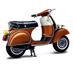 Retro Vespa With Helmet PNG 06252024