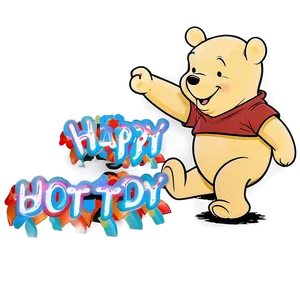 Retro Winnie The Pooh Birthday Png 06212024 PNG image