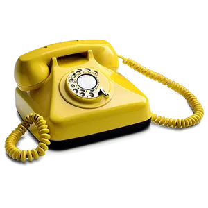 Retro Yellow Phone Png 06252024 PNG image