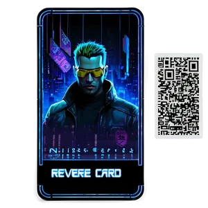 Reverse Card With Cyberpunk Style Png 06272024 PNG image