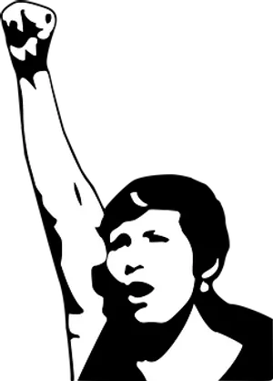 Revolutionary Fist Raised Silhouette PNG image