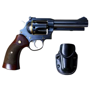 Revolver And Holster Set Png 1 PNG image